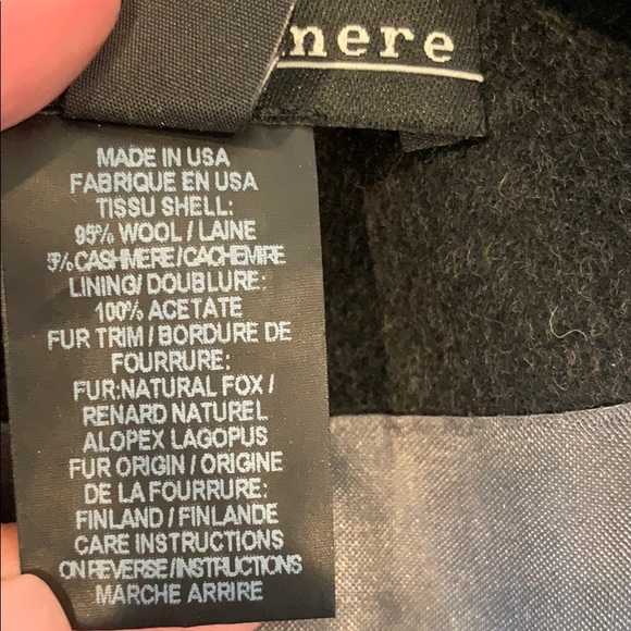 Wool coat with Natural Fox Trim - Picture 6 of 6